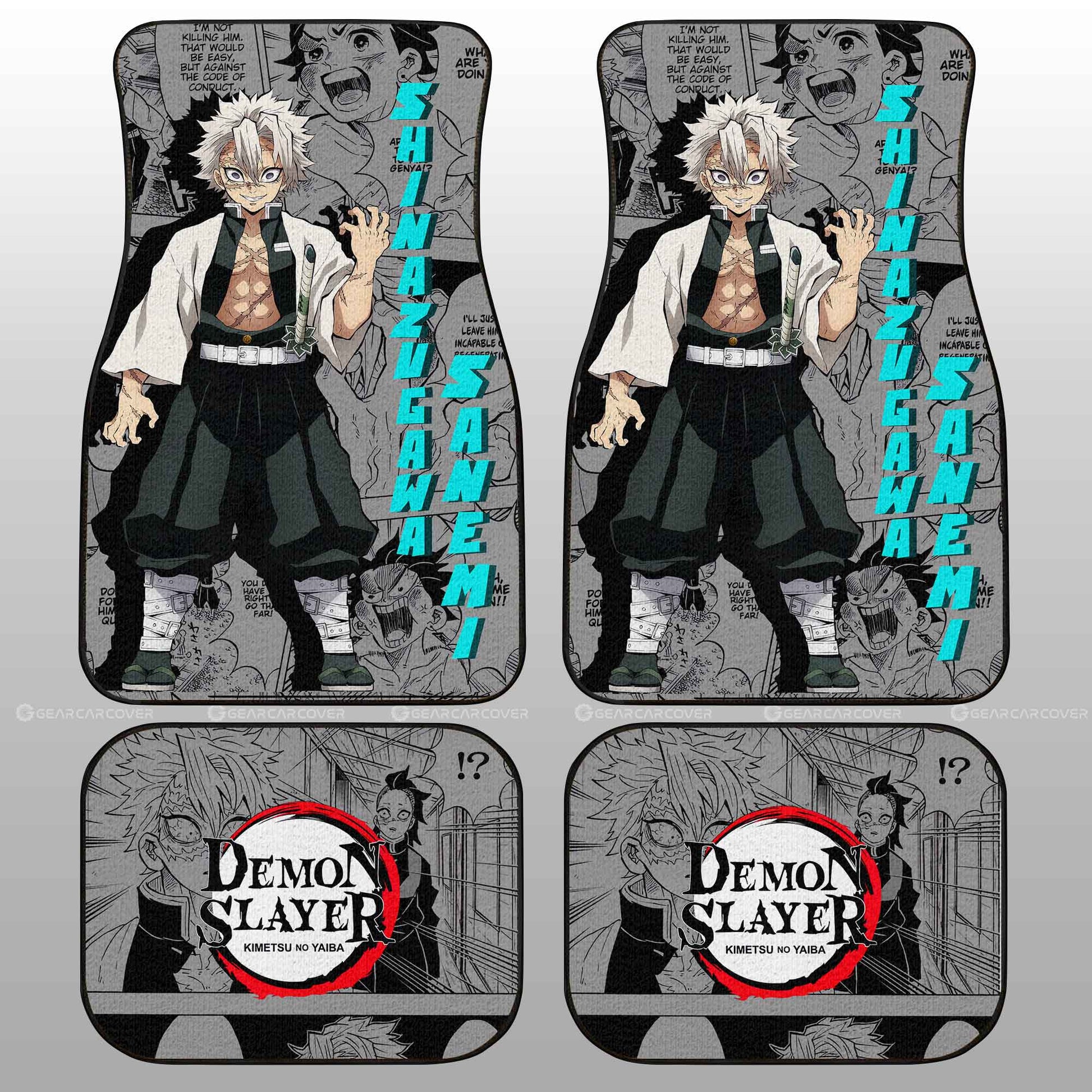 Sanemi Shinazugawa Car Floor Mats Custom Mix Mangas - Gearcarcover - 2