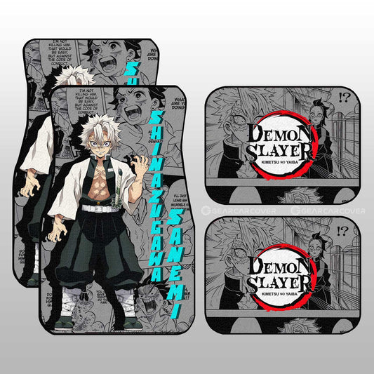 Sanemi Shinazugawa Car Floor Mats Custom Mix Mangas - Gearcarcover - 1