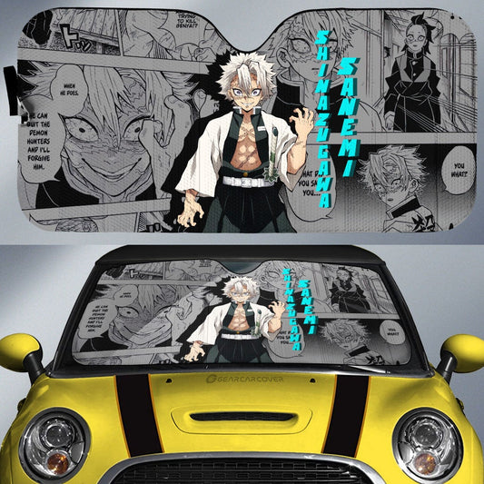 Sanemi Shinazugawa Car Sunshade Custom Mix Mangas - Gearcarcover - 1