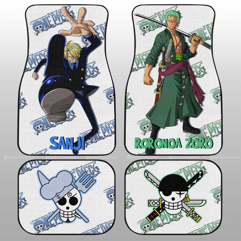 Sanji And Zoro Car Floor Mats Custom - Gearcarcover - 1