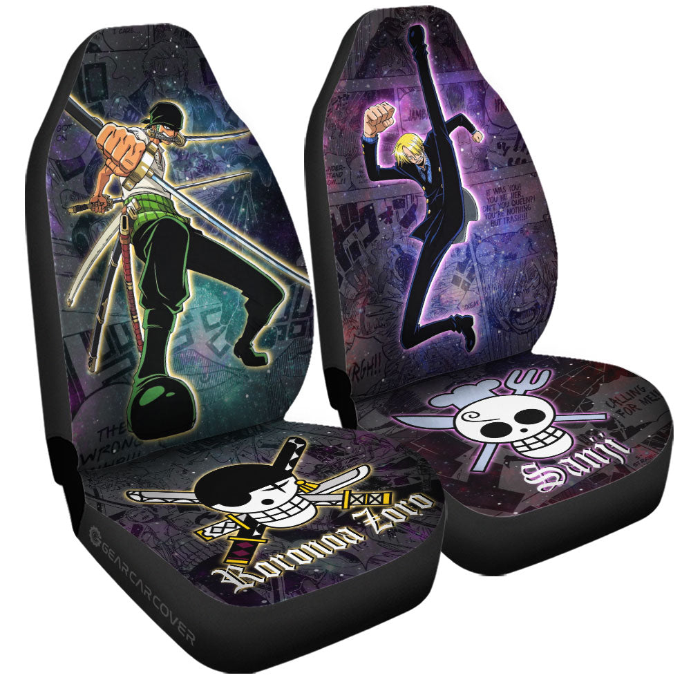 Sanji And Zoro Car Seat Covers Custom Car Accessories Manga Galaxy Style - Gearcarcover - 3