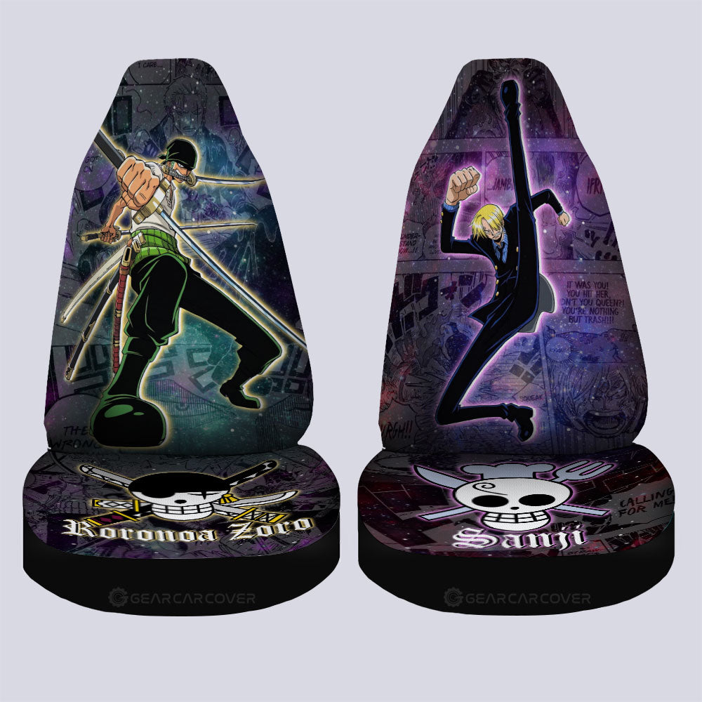 Sanji And Zoro Car Seat Covers Custom Galaxy Style Car Accessories - Gearcarcover - 4