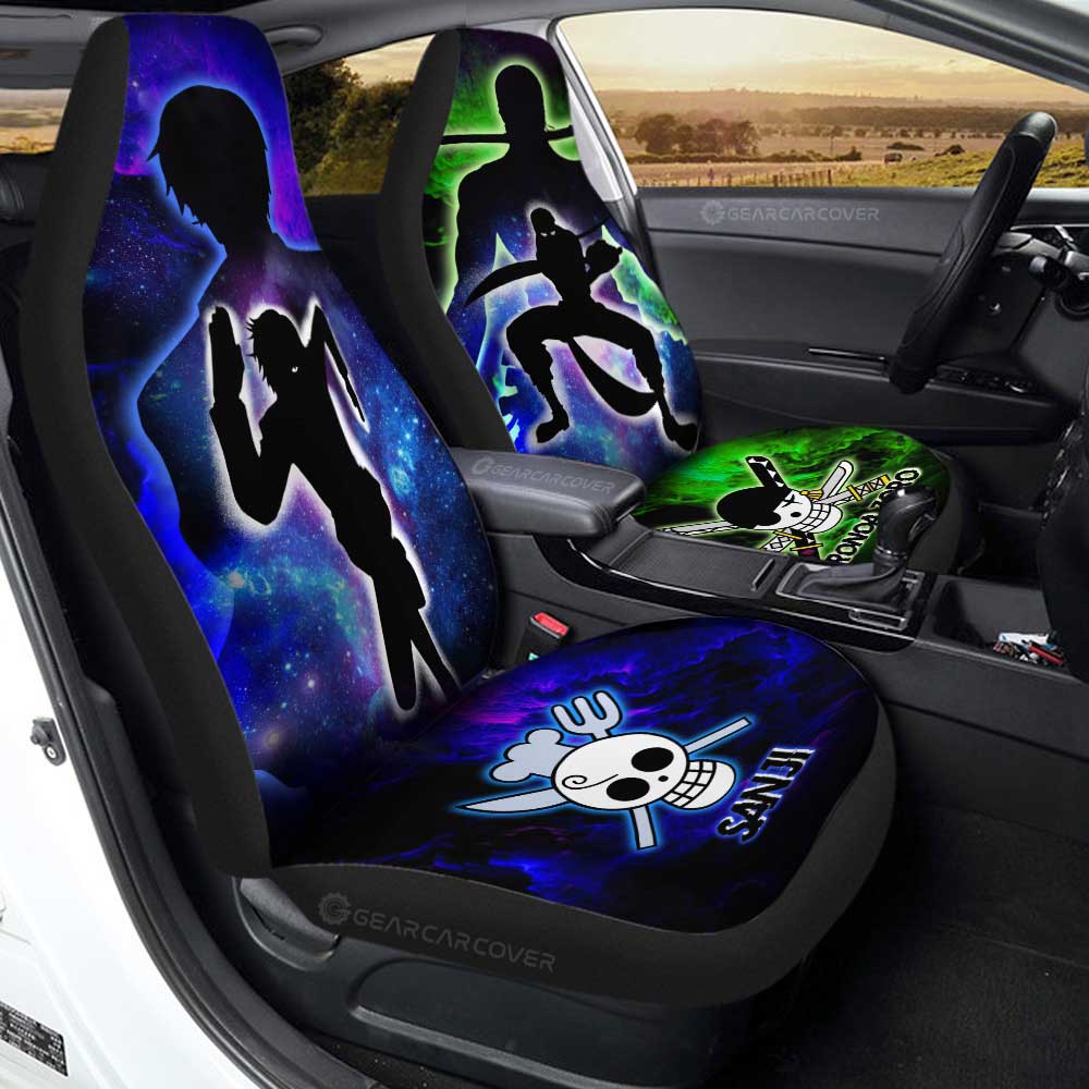 Sanji And Zoro Car Seat Covers Custom Silhouette Style - Gearcarcover - 1