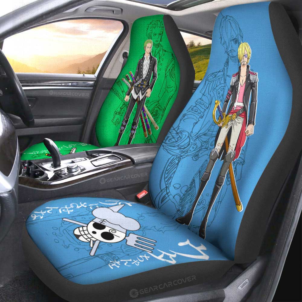 Sanji And Zoro Film Red Car Seat Covers Custom Car Accessories - Gearcarcover - 3