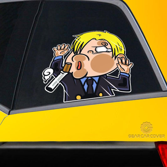 Sanji Hitting Glass Car Sticker Custom Car Accessories For Fans - Gearcarcover - 2