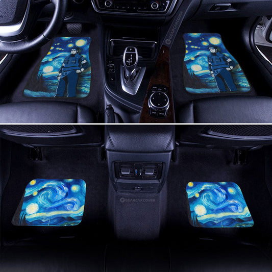 Sarutobi Asuma Car Floor Mats Custom Starry Night Styles - Gearcarcover - 2