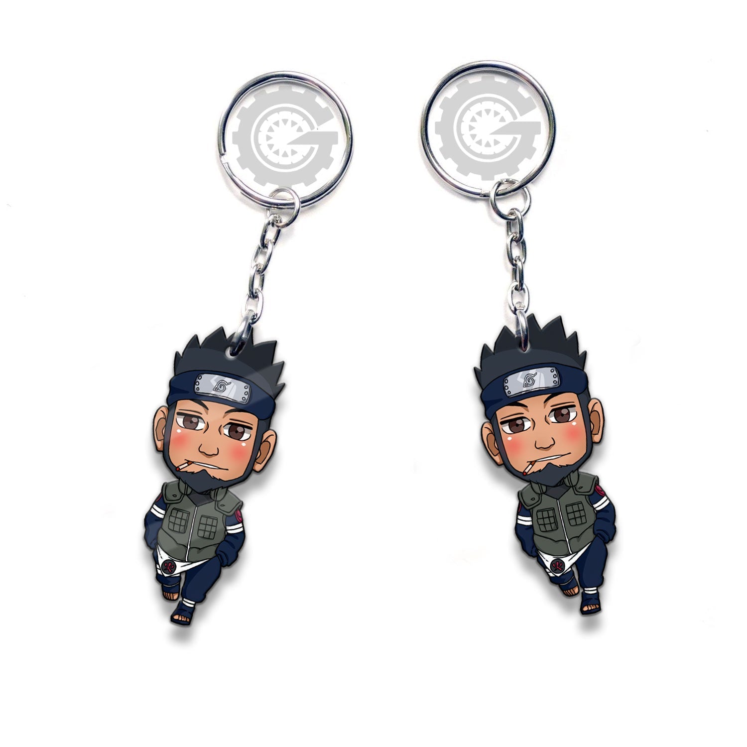 Sarutobi Asuma Keychains Custom Anime Car Accessories - Gearcarcover - 3