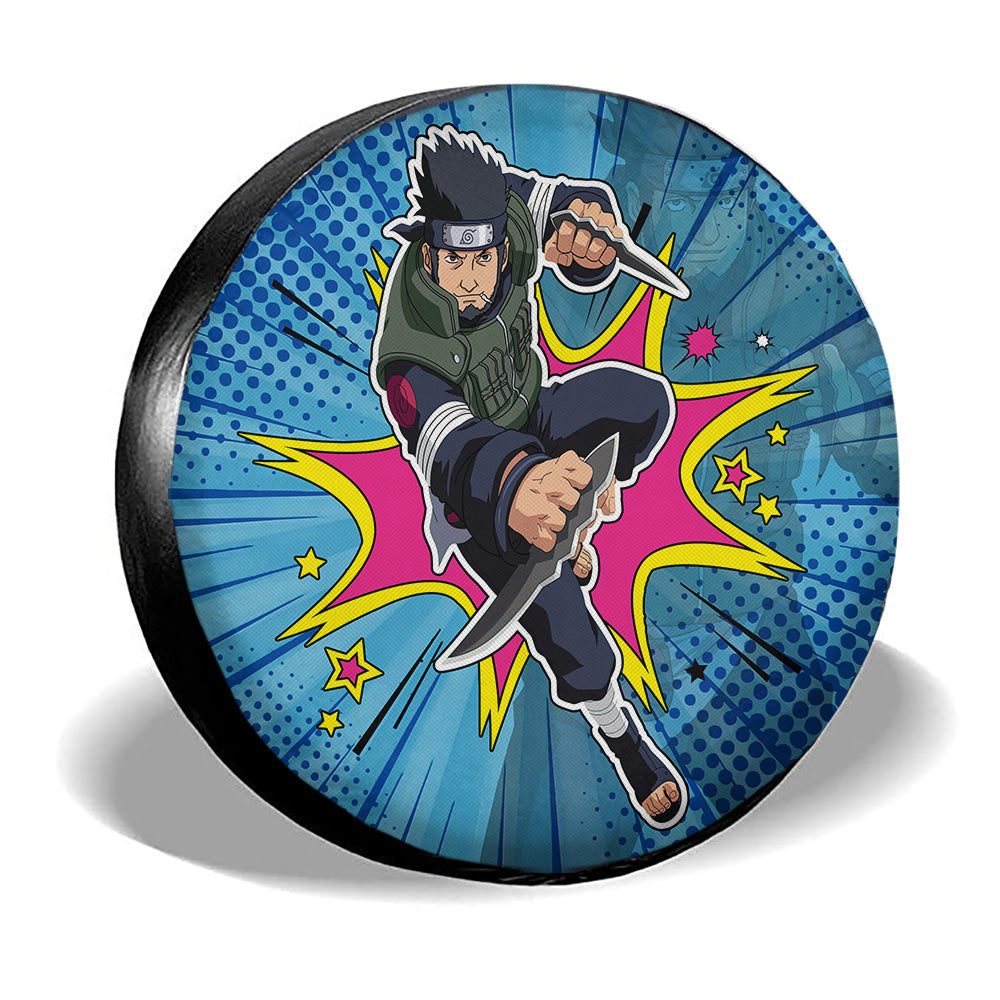 Sarutobi Asuma Spare Tire Covers Custom Anime Car Accessories - Gearcarcover - 3