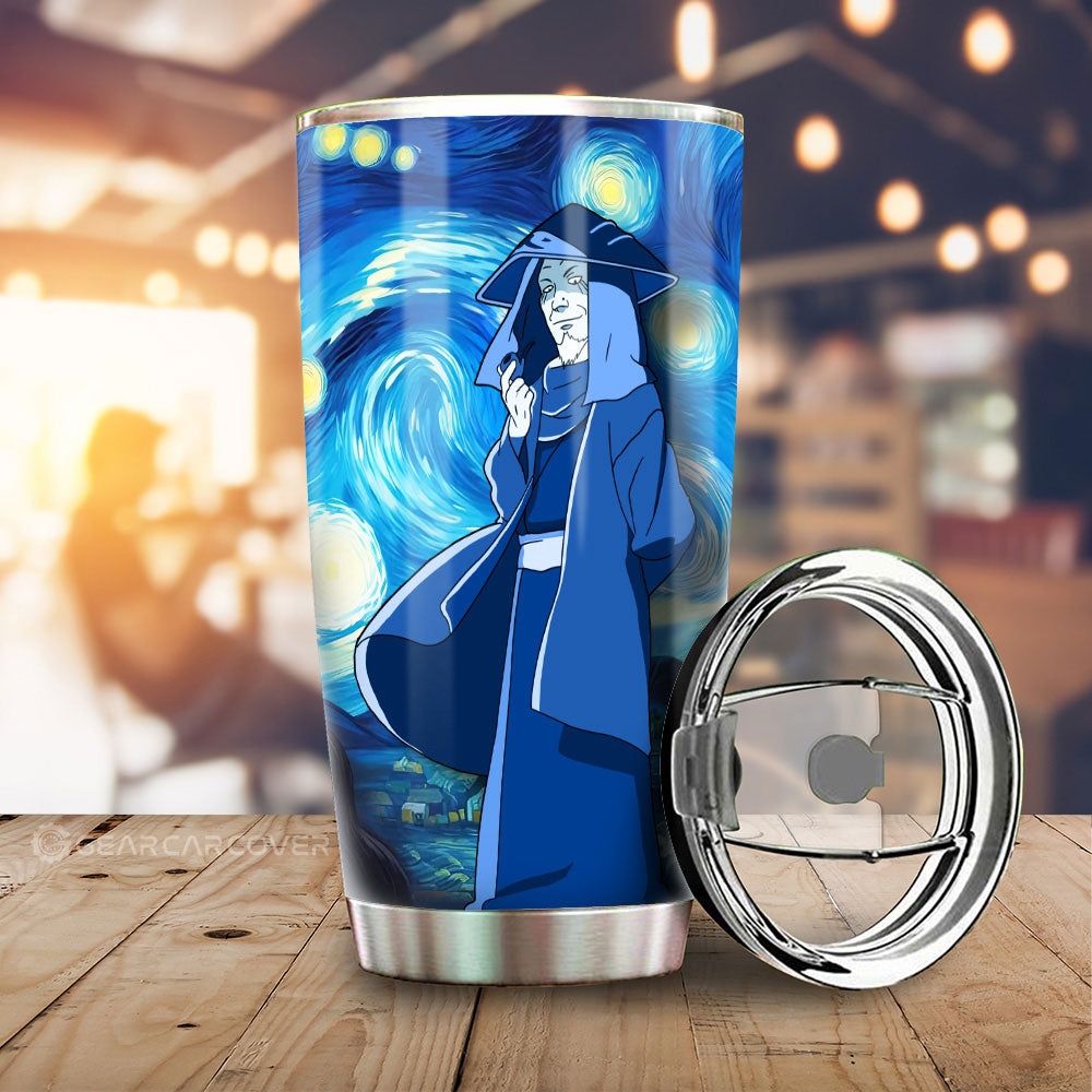 Sarutobi Hiruzen Tumbler Cup Custom Starry Night Styles - Gearcarcover - 1