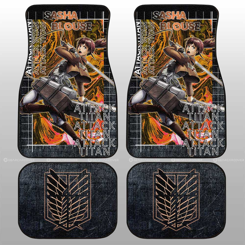 Sasha Blouse Car Floor Mats Custom Attack On Titan Car Accessories - Gearcarcover - 1