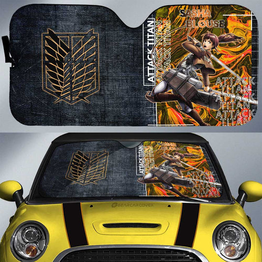 Sasha Blouse Car Sunshade Custom Attack On Titan Car Accessories - Gearcarcover - 1