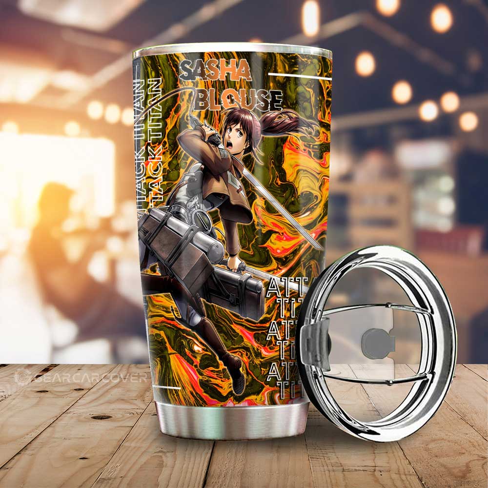 Sasha Blouse Tumbler Cup Custom Attack On Titan Car Accessories - Gearcarcover - 1