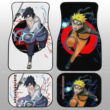 Sasuke And Car Floor Mats Custom For Anime Fans - Gearcarcover - 1