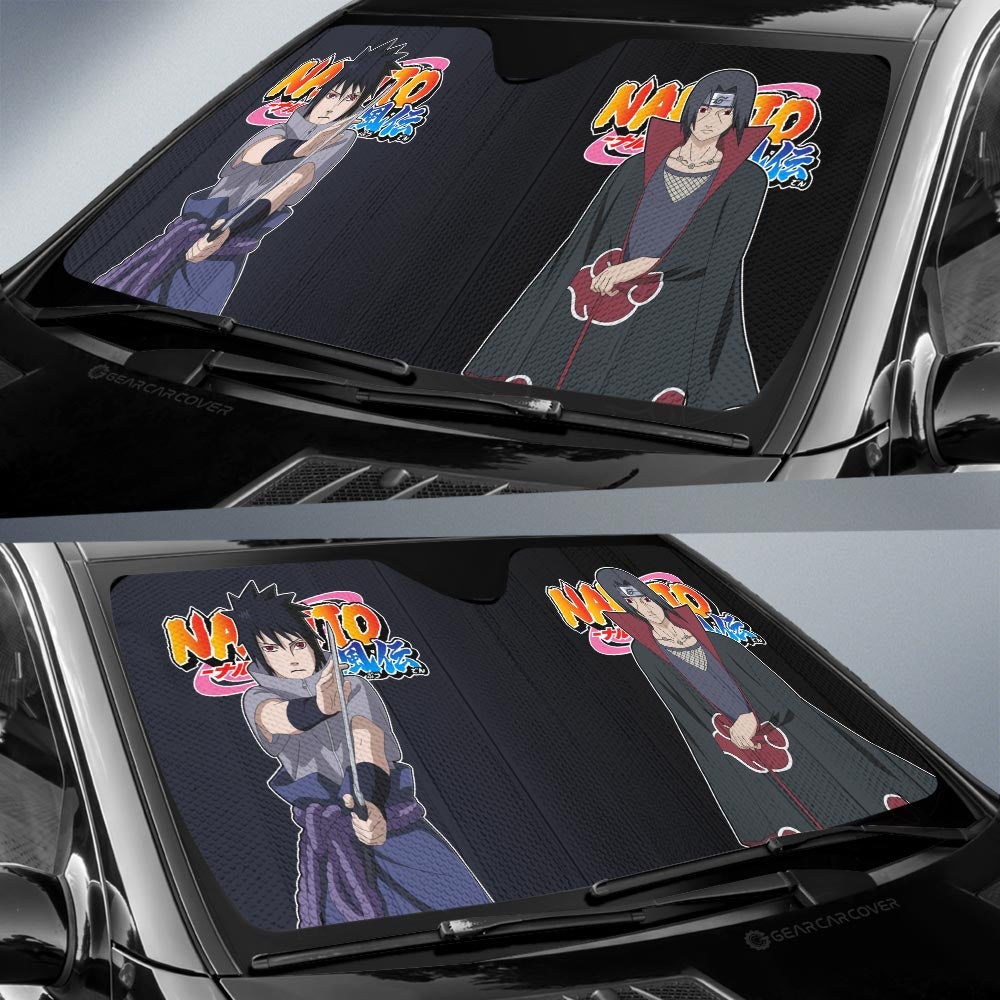 Sasuke And Itachi Car Sunshade Custom Anime - Gearcarcover - 2