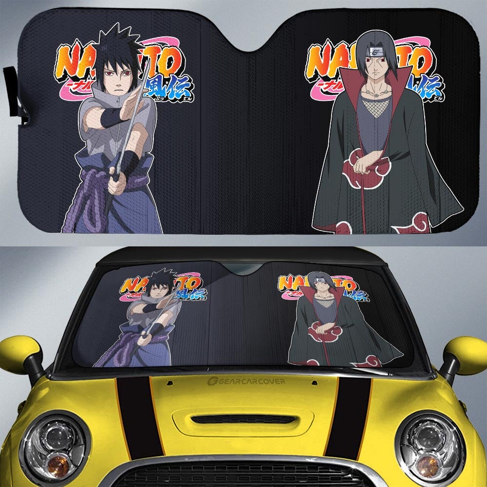 Sasuke And Itachi Car Sunshade Custom NRT - Gearcarcover - 1