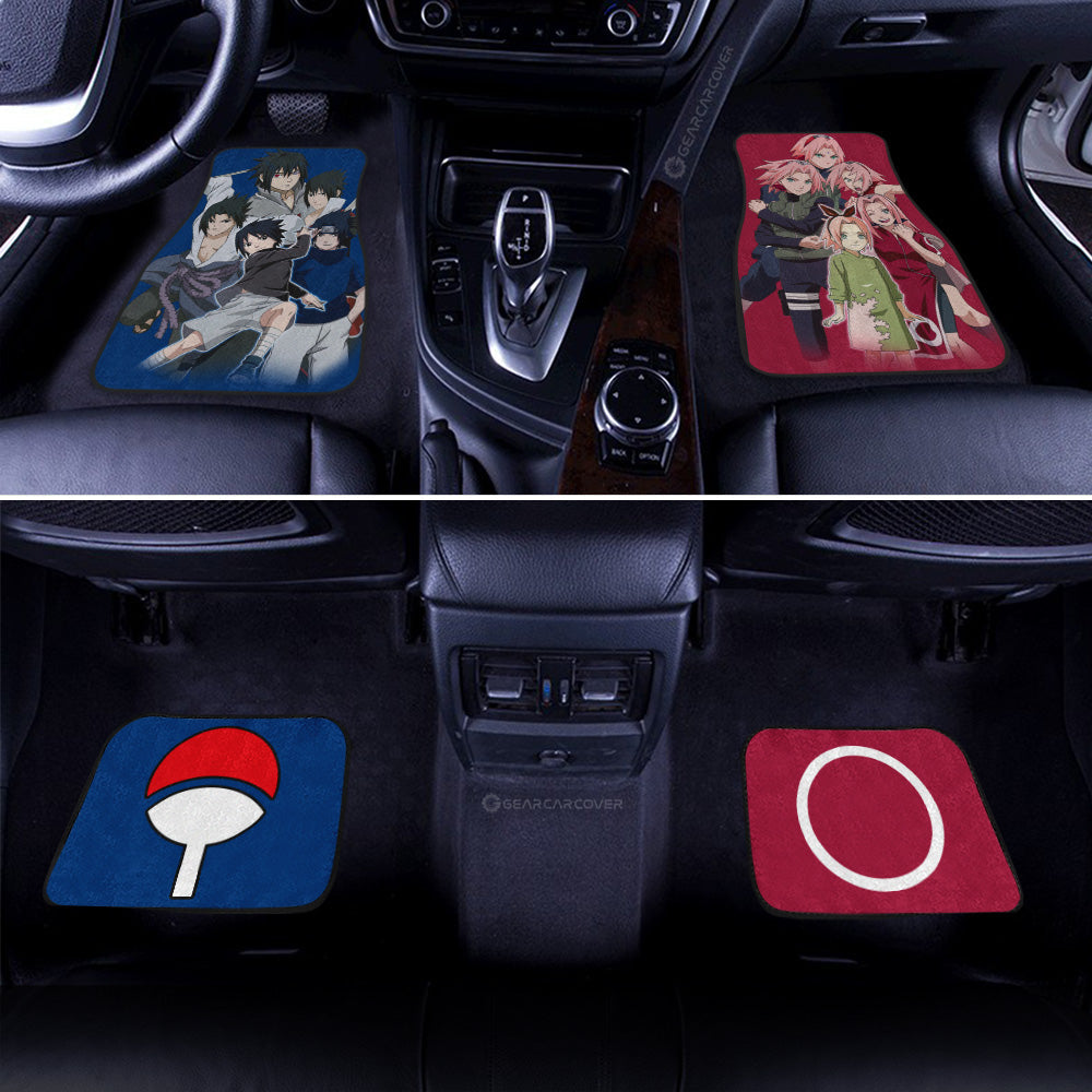 Sasuke And Sakura Car Floor Mats Custom Anime Car Accessories - Gearcarcover - 3