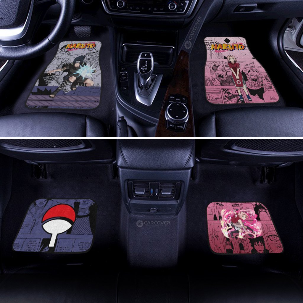 Sasuke And Sakura Car Floor Mats Custom Anime Car Interior Accessories - Gearcarcover - 3