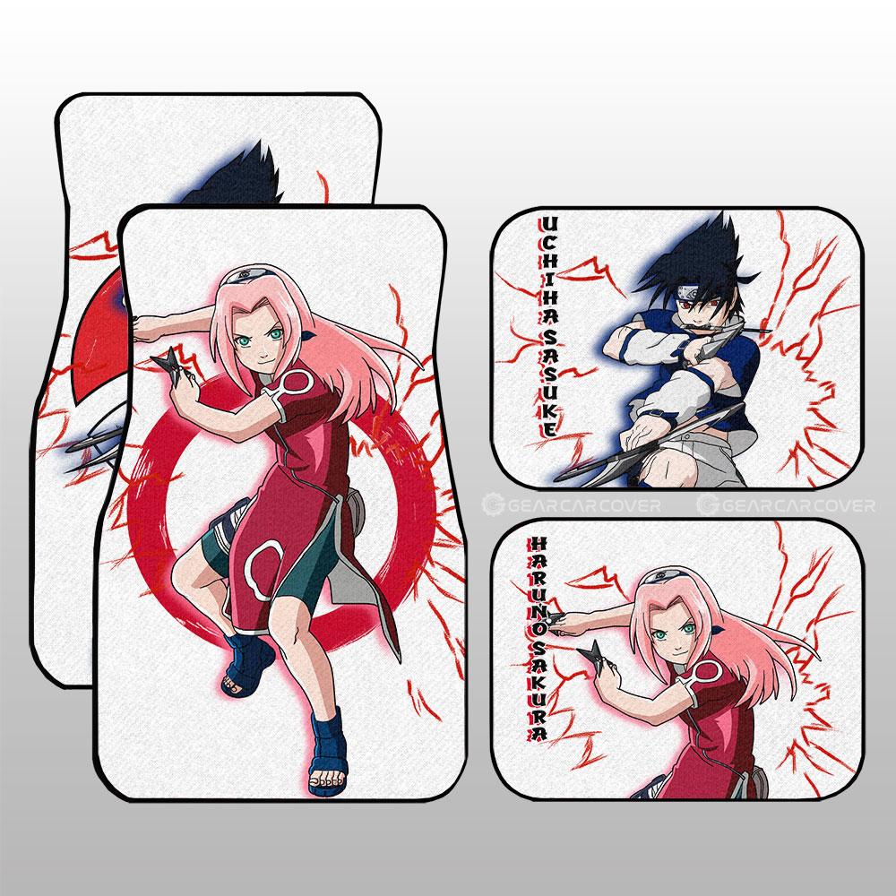 Sasuke And Sakura Car Floor Mats Custom For Anime Fans - Gearcarcover - 2