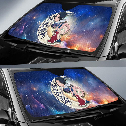 Sasuke And Sakura Car Sunshade Custom Car Accessories - Gearcarcover - 2