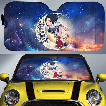 Sasuke And Sakura Car Sunshade Custom Car Accessories - Gearcarcover - 1