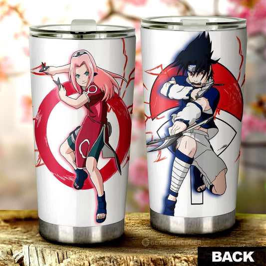 Sasuke And Sakura Tumbler Cup Custom For Anime Fans - Gearcarcover - 1