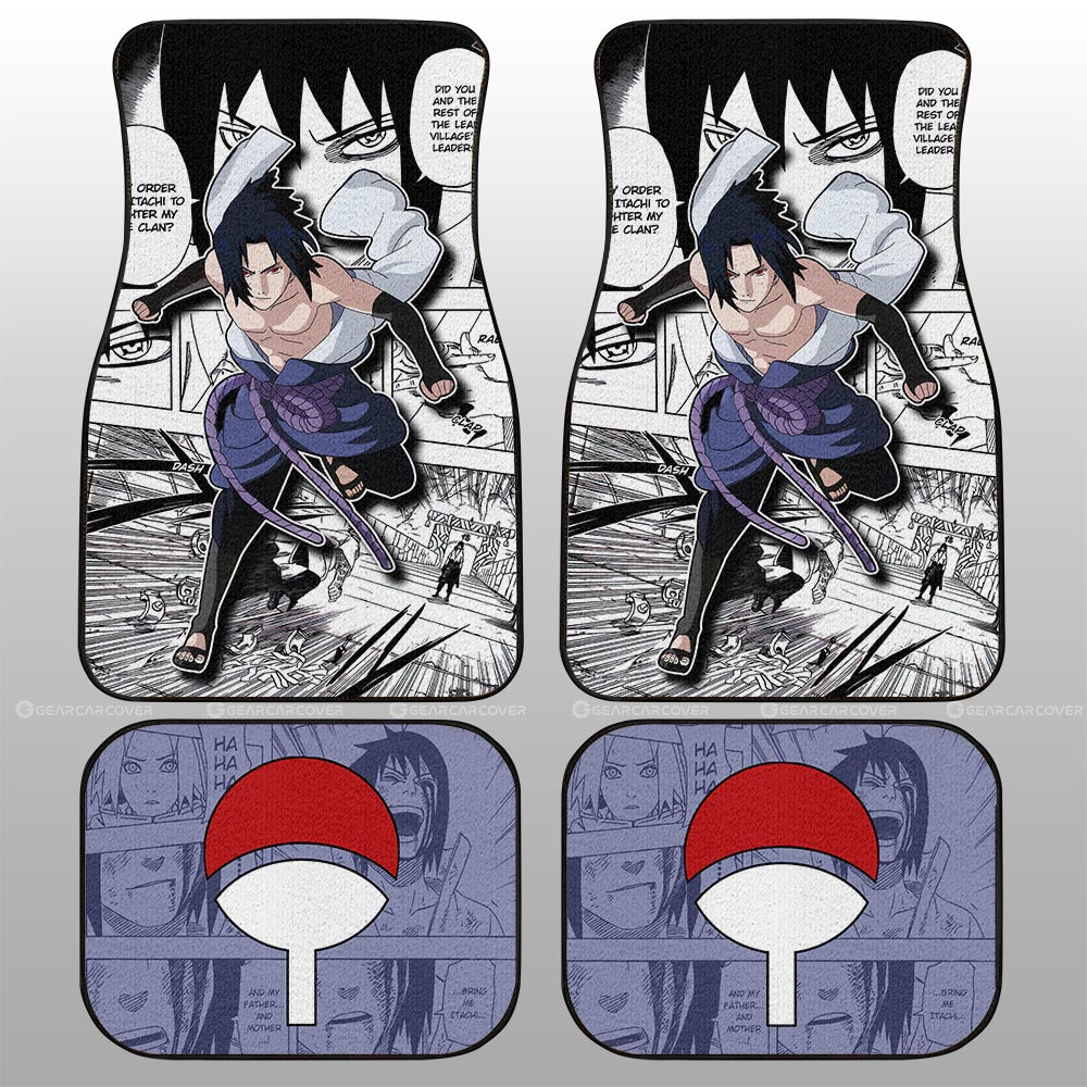 Sasuke Car Floor Mats Custom Car Accessories Mix Manga - Gearcarcover - 2