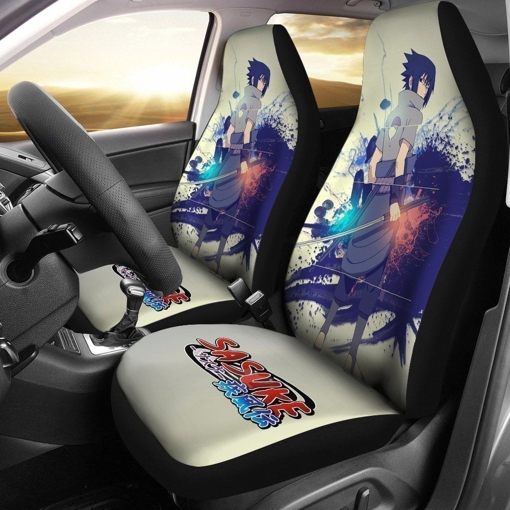 Sasuke Car Seat Covers Custom Anime Car Accessories - Gearcarcover - 1