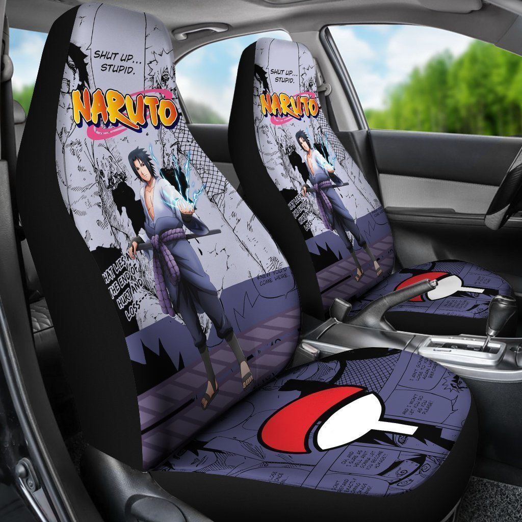 Sasuke Car Seat Covers Custom Manga Anime Car Accessories - Gearcarcover - 3