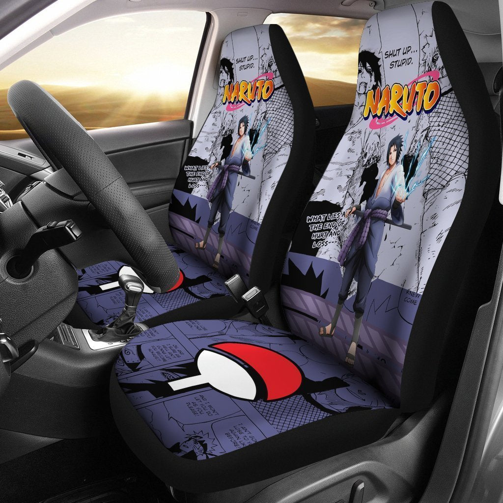 Sasuke Car Seat Covers Custom Manga Anime Car Accessories - Gearcarcover - 1