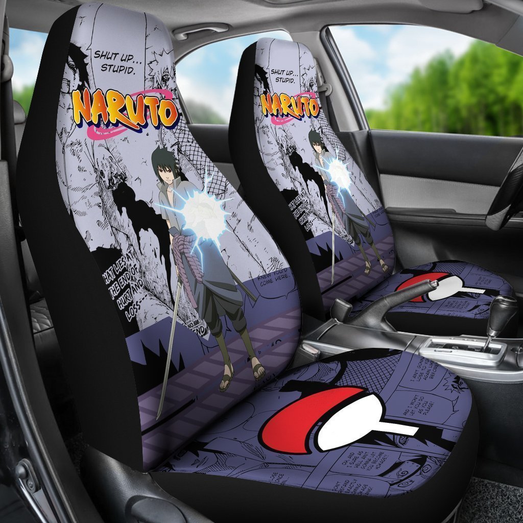 Sasuke Chidori Car Seat Covers Custom Manga Anime Car Accessories - Gearcarcover - 3