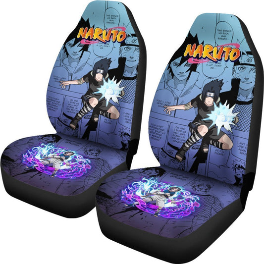 Sasuke Chidori Jutsu Car Seat Covers Custom Anime Car Accessories - Gearcarcover - 2