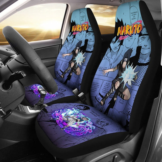 Sasuke Chidori Jutsu Car Seat Covers Custom Anime Car Accessories - Gearcarcover - 1