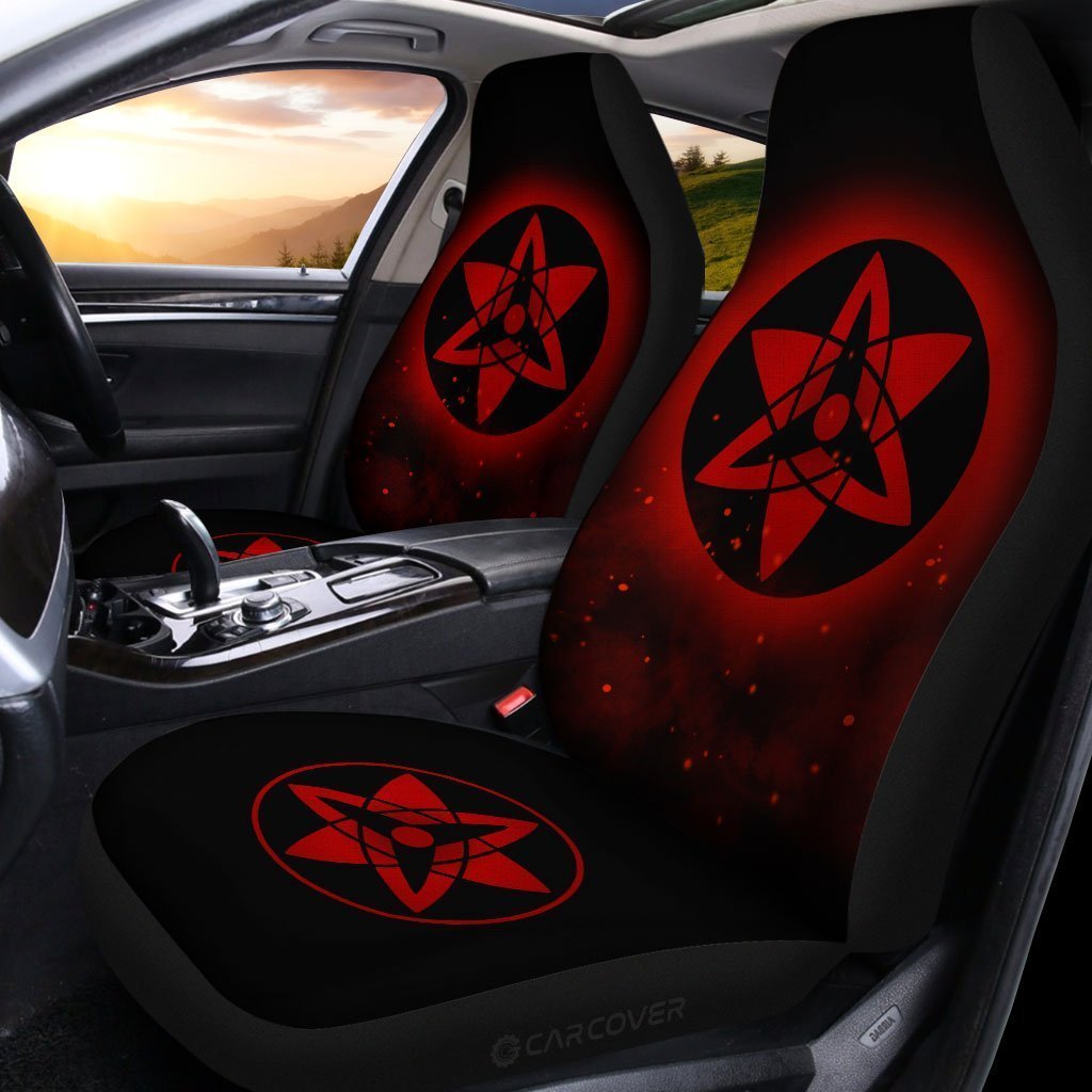 Sasuke Etenal Mangekyou Car Seat Covers Custom Sharingan Anime Car Accessories - Gearcarcover - 2