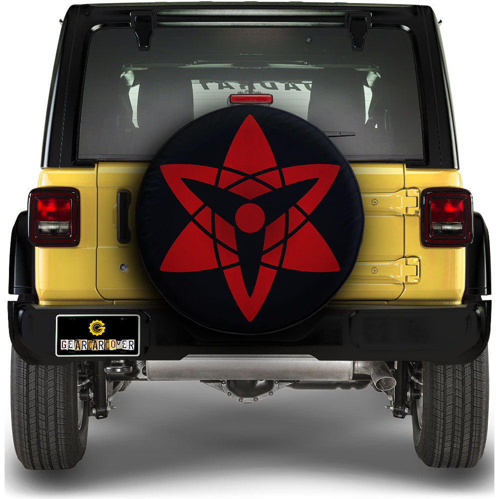 Sasuke Eternal Mangekyou Spare Tire Covers Custom Anime Car Accessories - Gearcarcover - 1