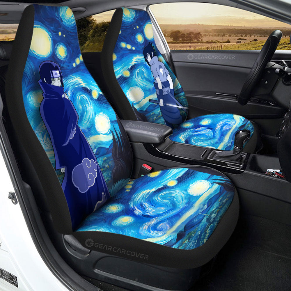 Sasuke Itachi Car Seat Covers Custom Starry Night Styles - Gearcarcover - 2