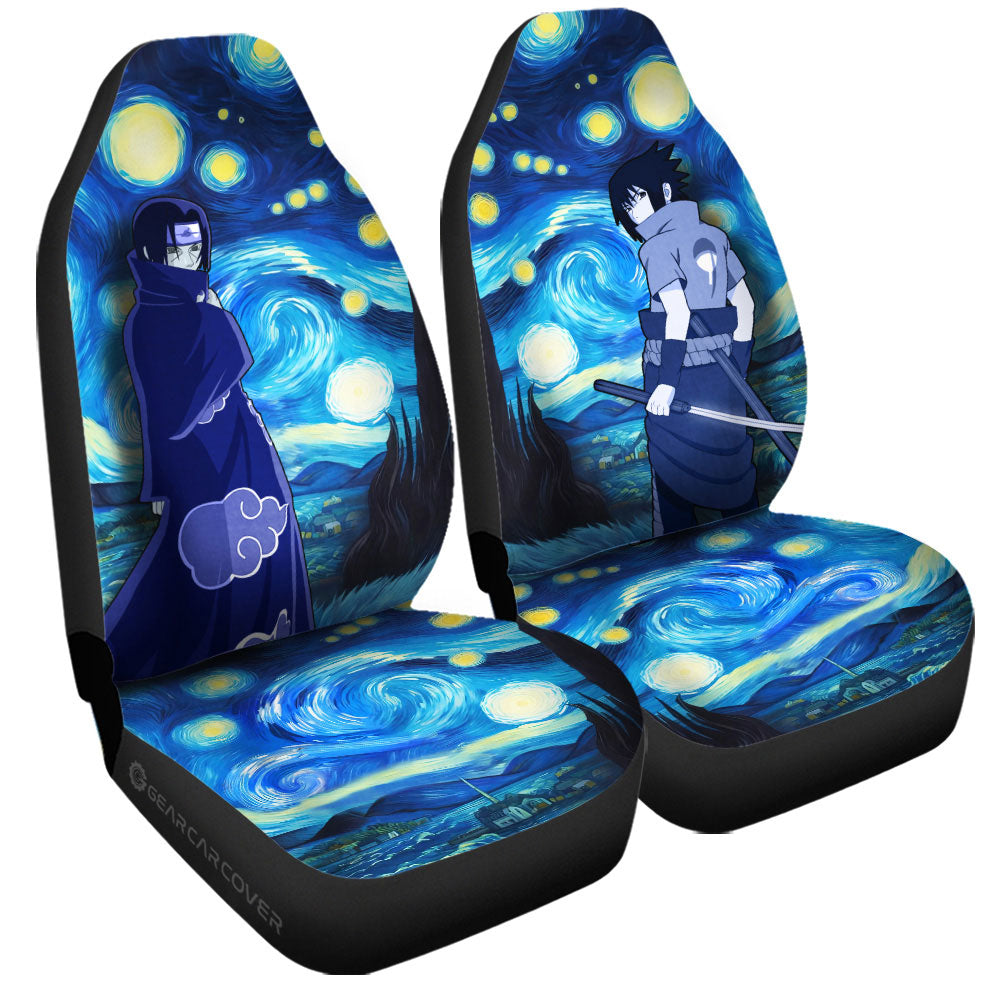 Sasuke Itachi Car Seat Covers Custom Starry Night Styles - Gearcarcover - 3