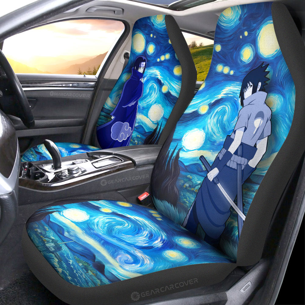 Sasuke Itachi Car Seat Covers Custom Starry Night Styles - Gearcarcover - 1