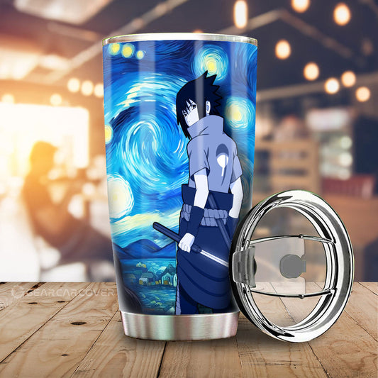 Sasuke Itachi Tumbler Cup Custom Starry Night Styles - Gearcarcover - 2