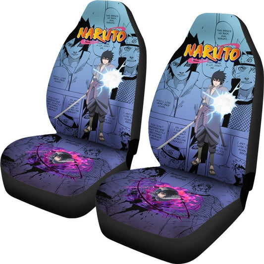 Sasuke Jutsu Car Seat Covers Custom Anime Car Accessories - Gearcarcover - 2