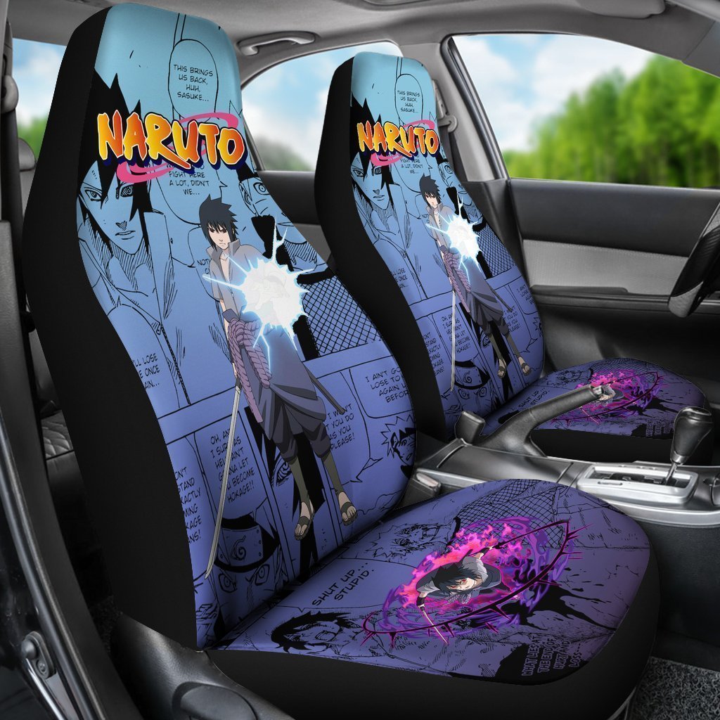 Sasuke Jutsu Car Seat Covers Custom Anime Car Accessories - Gearcarcover - 3