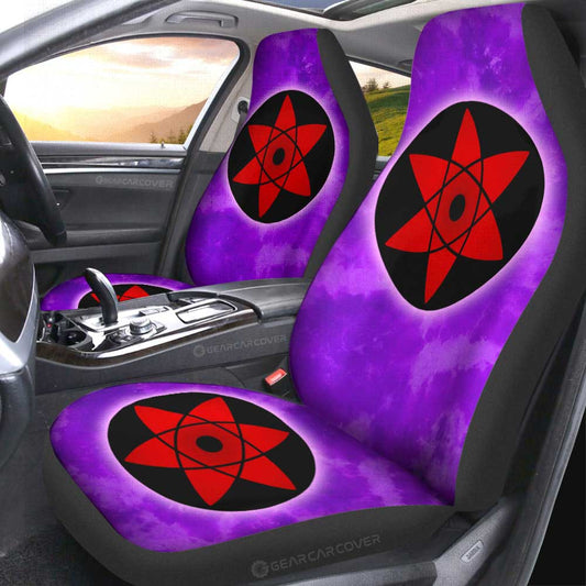 Sasuke Mangekyo Sharingan Car Seat Covers Custom Anime Tie Dye Style - Gearcarcover - 2