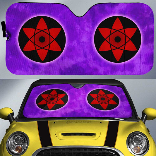 Sasuke Mangekyo Sharingan Car Sunshade Custom Anime Tie Dye Style - Gearcarcover - 1