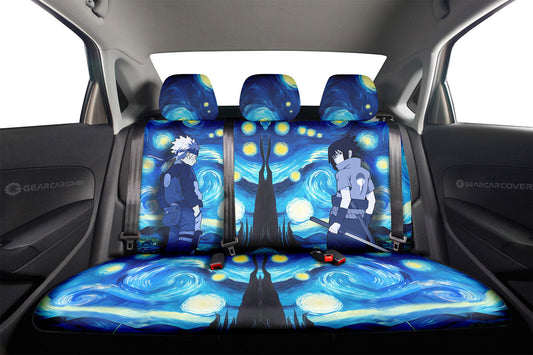 Sasuke Naruto Car Back Seat Covers Custom Starry Night Styles - Gearcarcover - 2