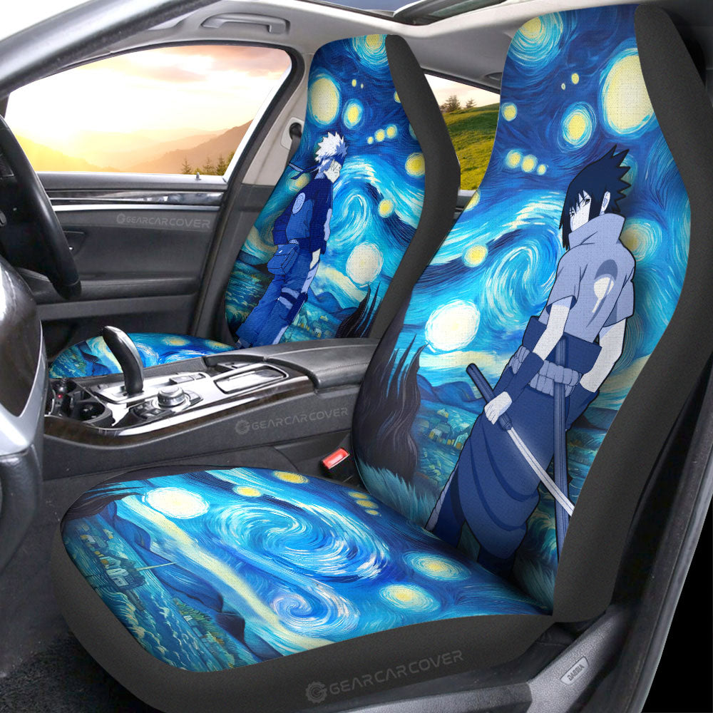 Sasuke Naruto Car Seat Covers Custom Starry Night Styles - Gearcarcover - 1