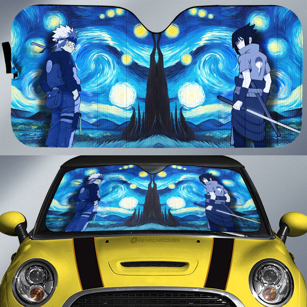 Sasuke Naruto Car Sunshade Custom Starry Night Styles - Gearcarcover - 1