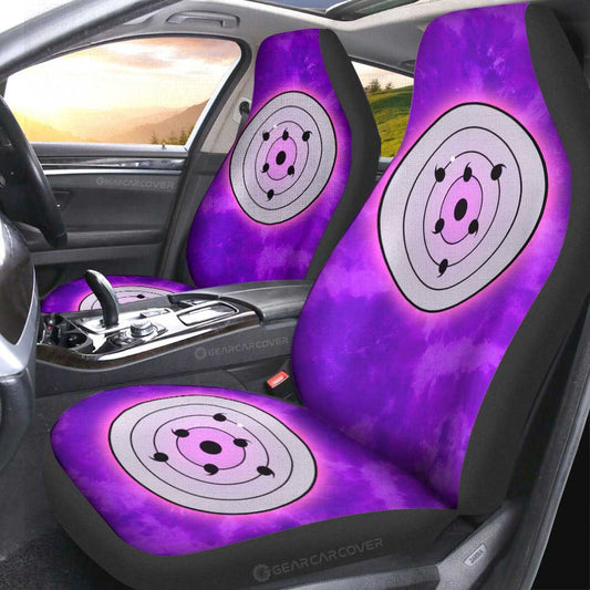 Sasuke Rinnegan Car Seat Covers Custom Anime Tie Dye Style - Gearcarcover - 2