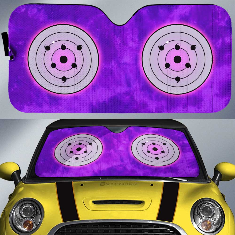 Sasuke Rinnegan Car Sunshade Custom Anime Tie Dye Style - Gearcarcover - 1