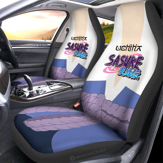 Sasuke Shippuden Uniform Car Seat Covers Custom Anime Car Interior Accessories - Gearcarcover - 2