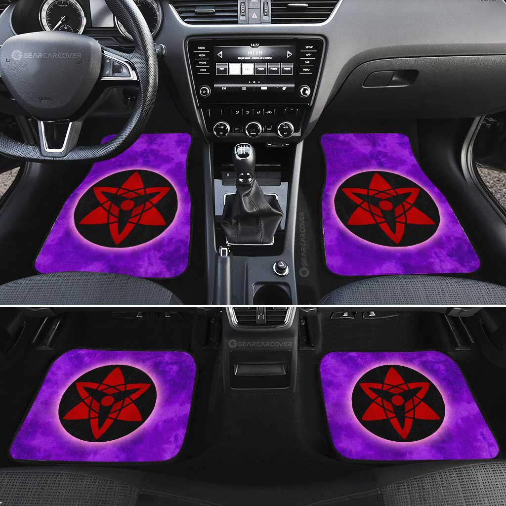 Sasuke Uchiha Eternal Mangekyo Sharingan Car Floor Mats Custom Tie Dye Style - Gearcarcover - 2