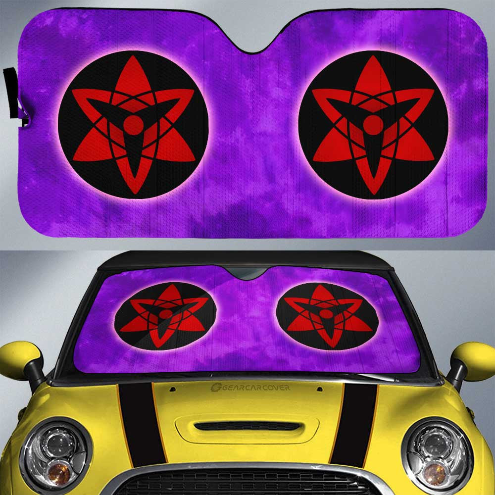 Sasuke Uchiha Eternal Mangekyo Sharingan Car Sunshade Custom Anime Tie Dye Style - Gearcarcover - 1